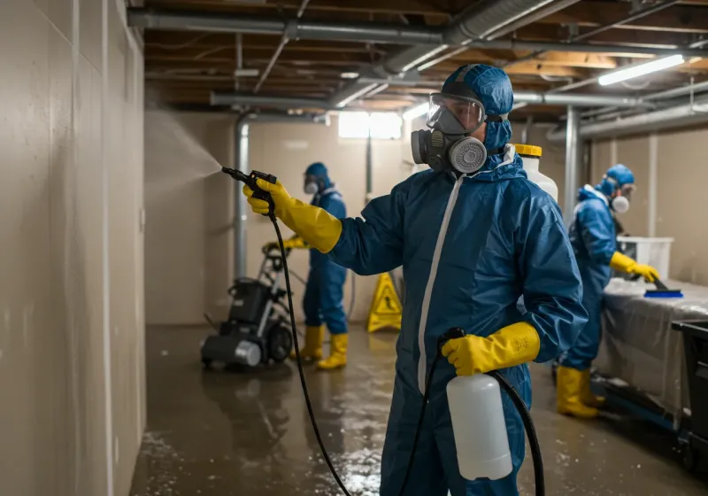 Basement Sanitization and Antimicrobial Treatment process in Kannapolis, NC