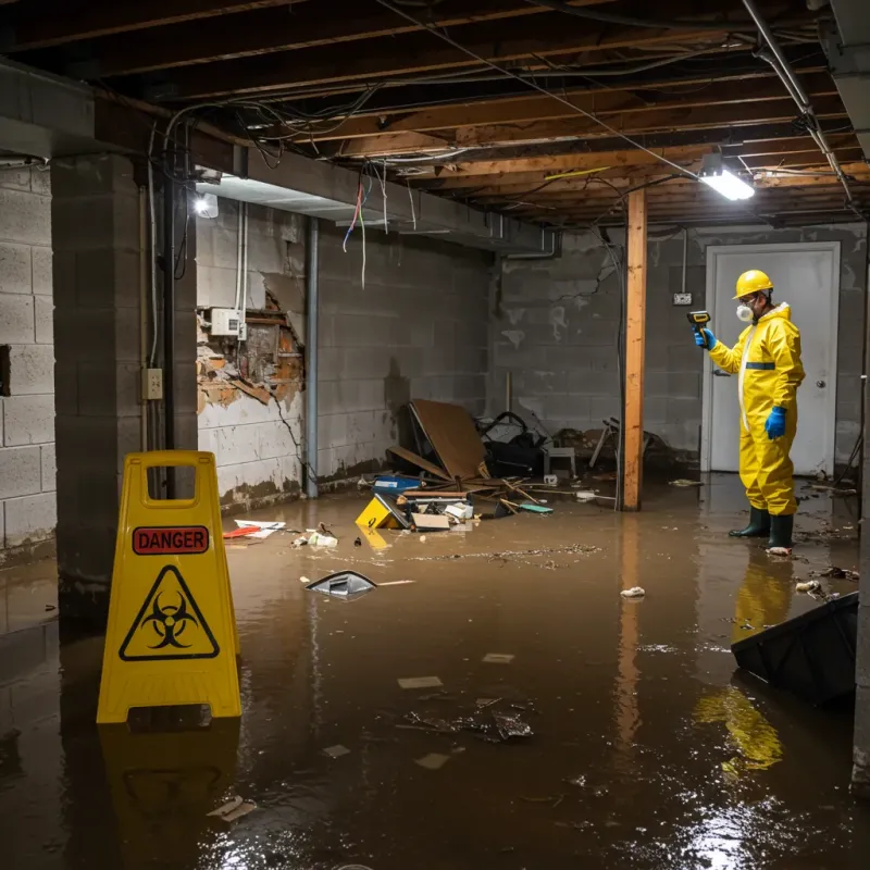 Flooded Basement Electrical Hazard in Kannapolis, NC Property